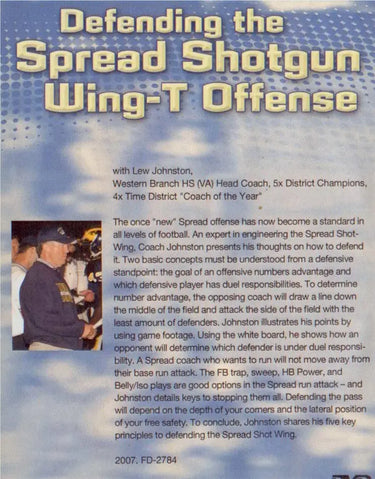(Rental)-Defending The Spread Shotgun Wing-t Offense Lew Johnston